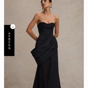 Sophisticated Black Strapless Gown